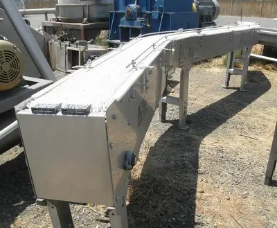 Conveyor, Belt, 10" x 15', S/st, Turns #S741214
