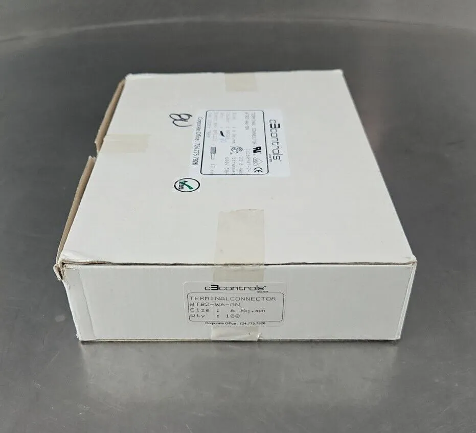 C3CONTROLS WTB2-W6-GN TERMINAL BLOCK CONNECTORS 600V 50A-Box with 80 Loc3E-38