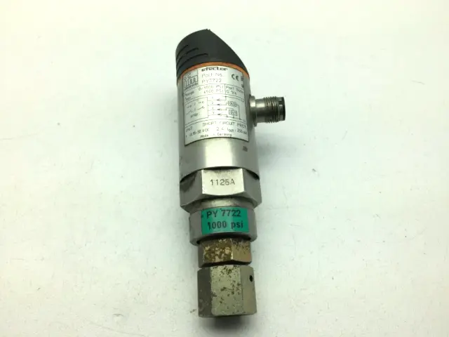 IFM Efector PY7722 Flow Sensor 1126a 1000 psi 24VDC