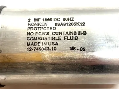 USED RONKEN CAPACITOR METAL CAN MOTOR RUN 90HZ