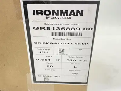New | in-Stock Grove Gear IronMan Worm Gear Right Angle GR8135889.00 Speed Reducers Michigan US | Maverick Industrial Sales #1400054