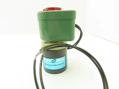 Plast-o-matic EUC2B4G20 Solenoid Valve PVC 1/4" NPT 120 PSI 120V Coil