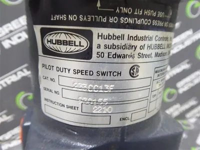 Hubbel 233CC13F Pilot Duty Speed Switch New NIB