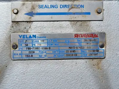 NEW 2014 VELAN F08-71R02-ATBA-B