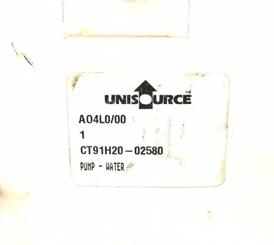 NEW UNISOURCE CT91H20-02580 WATER PUMP CT91H2002580