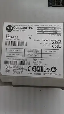 Used ALLEN-BRADLEY ALLEN-BRADLEY COMPACT I/O POWER SUPPLY 1769-PA2 A Power Supplies | ND Industrial Surplus #1212068