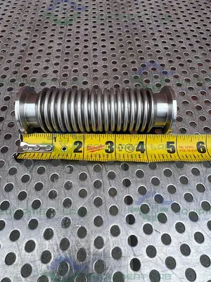 Stainless Steel Bellows Flexible Vacuum Hose 5" w/ KF25 Fitting
