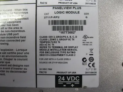 USED Allen-Bradley 2711P-T10C4D2