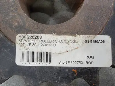 Roller Chain Sprocket 80B2023, Size 80, 20Teeth