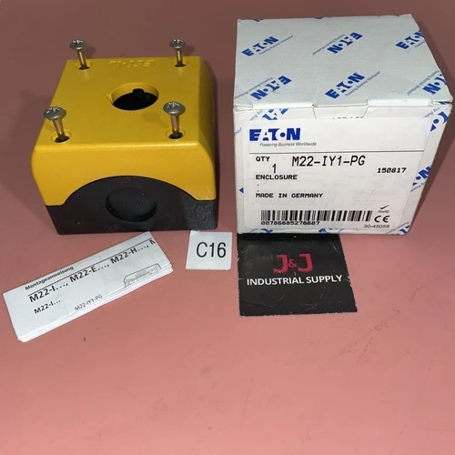 Eaton Moeller Push Button Enclosure M22-IY1-PG Fast Shipping +Warranty