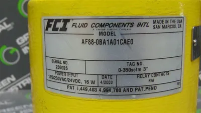 USED FLUID COMPONENTS INTL AF88-0BA1A01CAE0