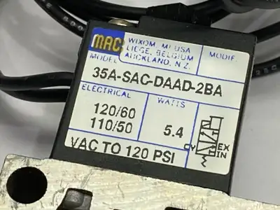 35A-SAC-DAAD-2BA | Mac Valves  35 Series Solenoid Valve 120PSI 110/120V 5.4W - New Other