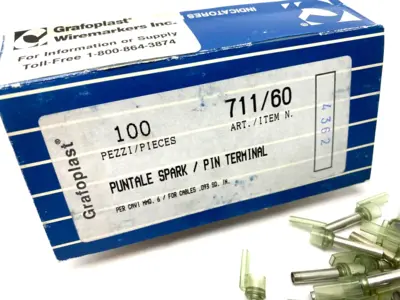 New | in-Stock Grafoplast 17mm Spark Crimp-On Pins for Cable O.D. 6mm Electrical Fittings Michigan US | Maverick Industrial Sales #1392317