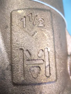 1 1/2" FNPT Milwaukee Valve Y-Pattern Bronze CL200 Swing Check Valve G13
