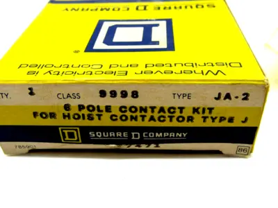 NEW SQUARE D 9998-JA2 6 POLE CONTACT KIT 9998JA2
