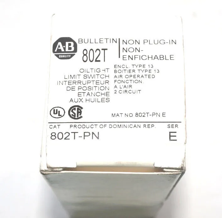 NEW ALLEN BRADLEY 802T-PN LIMIT SWITCH 802TPN