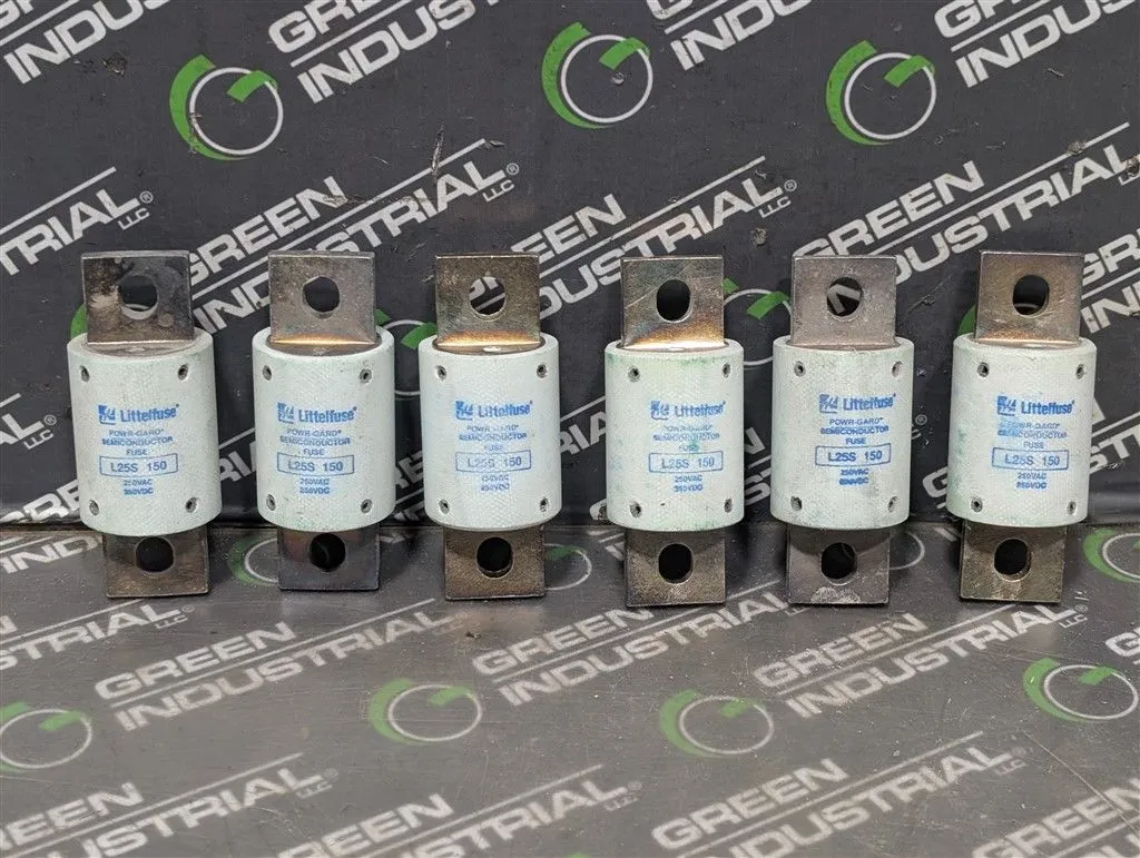 Lot of 6 Littelfuse L25S 150 POWR-GARD Semiconductor Fuses 150A 250VAC Used