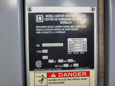 USED SQUARE D MODEL 6