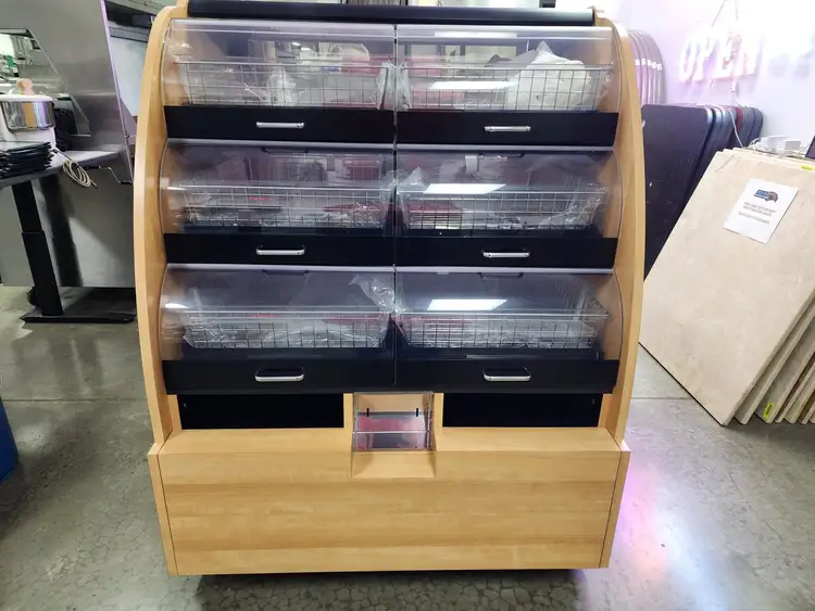 New | in-Stock Structural New Structural Encore HVB38SS Bakery Doughnut Display Case Merchandiser - 120V Food Displays Illinois US | Falcon Restaurant Supply #1376535