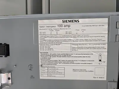 1600 Amp 480 volt Main Disconnect w/ 5 Breakers