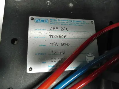 Used WEBER C30S1M MDW03 ZEB240 WN133873 Screw Driver Machines Texas US | Aucto #1308544