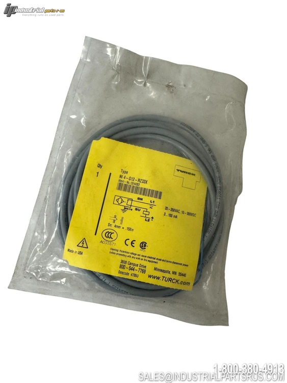 New | in-Stock TURCK NI 4-G12-RZ33X Proximity Sensors Kentucky US | Industrial Parts R Us Inc. #1287196