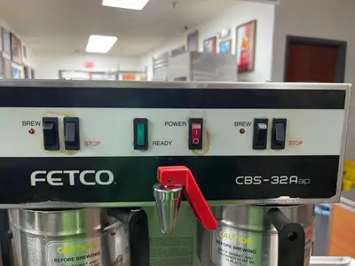 Used Fetco Used Fetco CBS-32Aap Stainless Dual Coffee Brewer Machine 220V Coffee Equipment Illinois US | Falcon Restaurant Supply #1375676