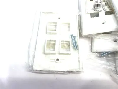 NEW MONOPRICE 1-GANG WALL PLATE FOR KEYSTONE, 4-PORT
