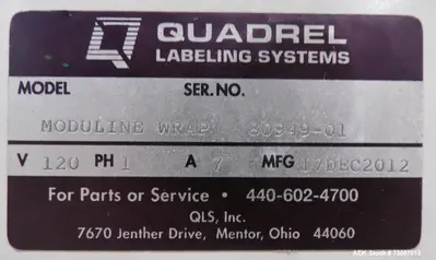 Used QUADREL MODULINE 3 Labelers Illinois US | Aaron Equipment #1303772