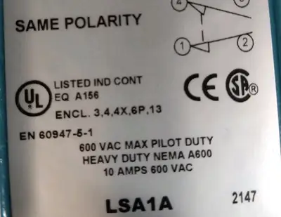 Honeywell LSA1A Limit Switch Loc4E35