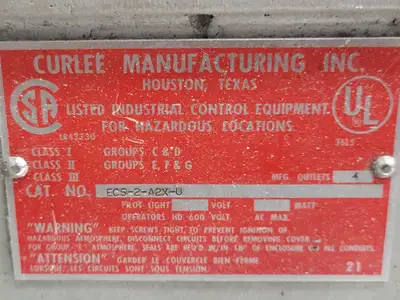 USED CURLEE MANUFACTURING INC ECS-2-A2X-U