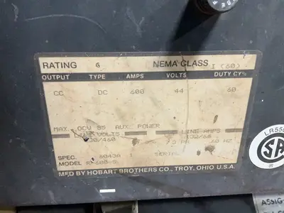 Used HOBART BROTHERS CO R600S Welding Machinery (Other) Ohio US | HGR 24 #1404711