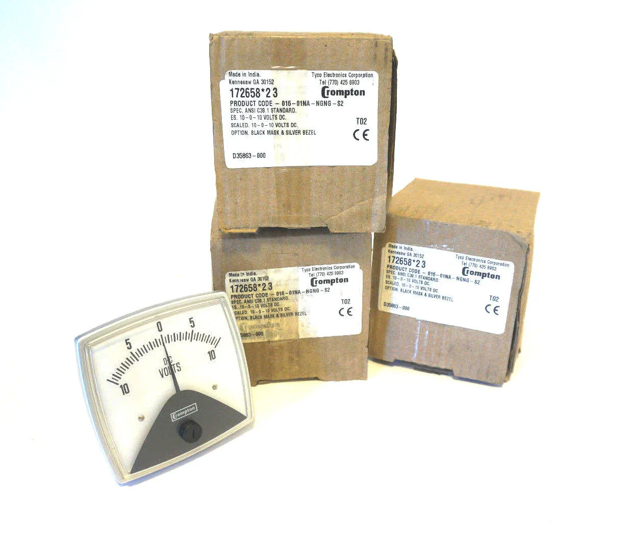 3 NEW CROMPTON 172658*2 PANEL METERS 016-01NA-NGNG-S2 1726582