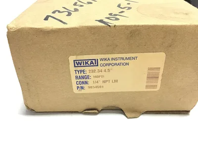 Wika 9834591 Pressure Gauge 1/4″ NPT LM 0-160 PSI 316 SS Tube & Connection