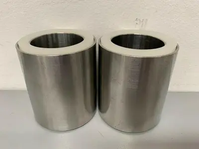USED CUNO STAINLESS STEEL FILTER 3" D X 3.5" H SPACER W/ GASKETS
