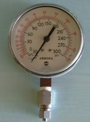 QTY. 1. USG AMMONIA GAUGE RANGE =30 IN. HG TO 300 ...