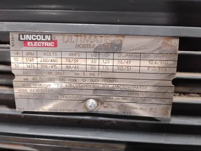 LINCOLN ELECTRIC AF4P30T61Y General Purpose Motors | ESS Industrial Equipment Sales (5)