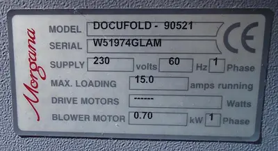 USED 2004 MORGANA DOCUFOLD-90521