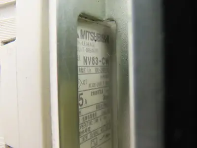 Mitsubishi Electric NV83-CW Circuit Breaker Disconnect Switch 15A 3 Pole