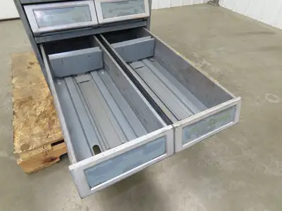 TAB Vintage Industrial Tape Card Storage Cabinet 10 Drawer Unit 19x28x52"