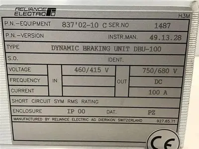 USED RELIANCE ELECTRIC DBU-100