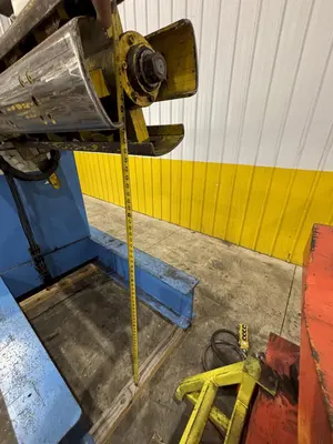 11,000 LBS X 51" SEN FUNG MODEL #UC4A MOTORIZED COIL REEL UNCOILER & COIL CAR: STOCK #23646