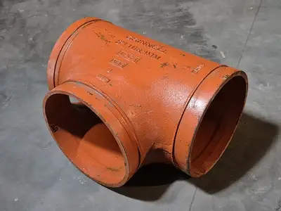 6" Grooved End Tee Pipe Fitting, Fig 519S