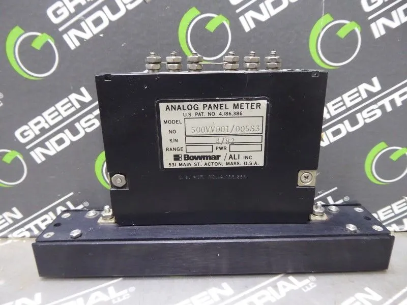 Bowmar 500VV001/005S3 Analog Panel Meter New