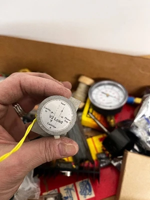 Box of Assorted Industrial Electrical and Pressure Components
