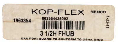 NEW KOP-FLEX 3 1/2H FHUB