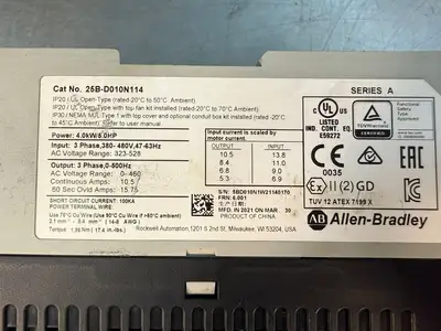 Allen-Bradley 25B-D010N114 /A Powerflex 525 (5.2.3)