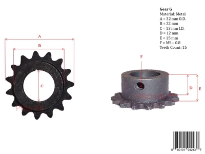 New | in-Stock PRO-FILL INC GEAR E (38MM X 15MM) Conveyor Parts | ProFill Inc #948230