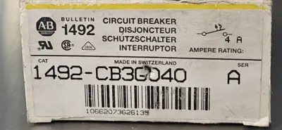 Allen-Bradley 1492-CB3G040 Series A 3P Circuit Breaker loc4A13