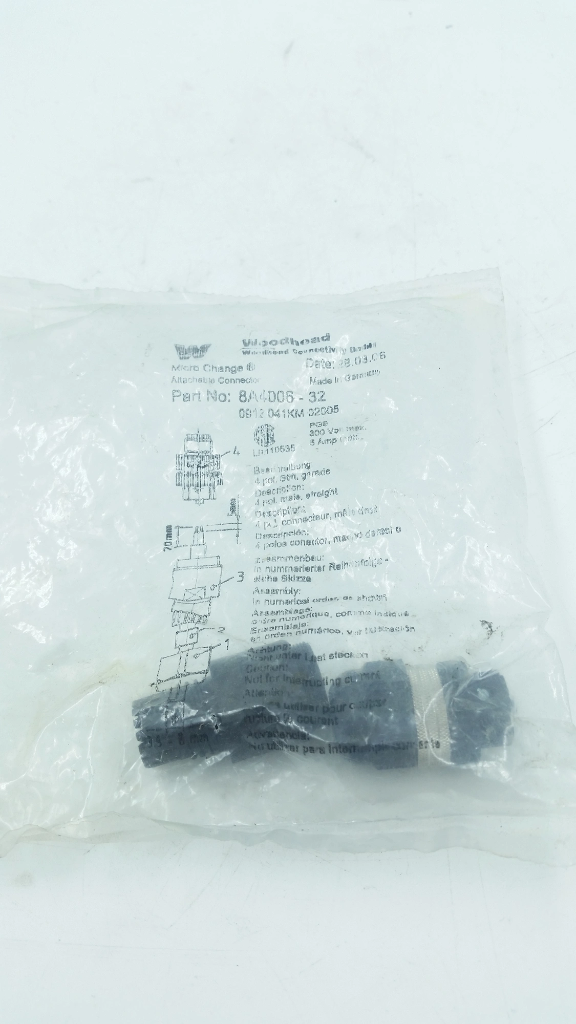Woodhead Micro Change Attachable Connector 8A4006-32